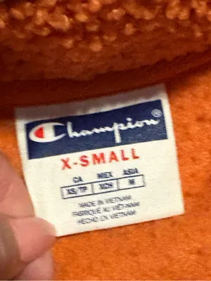Champion Orange Sherpa Zip-Up Pullover with Contrast Trim thumbnail 2