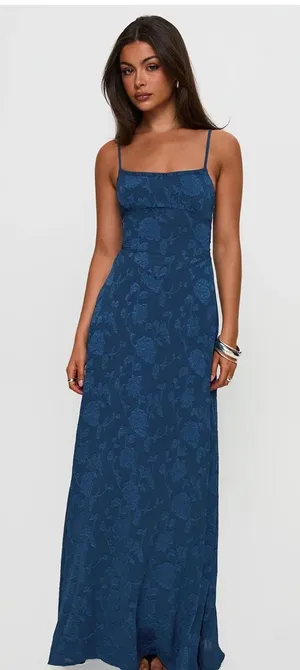 Princess Polly South of France Maxi Dress Navy thumbnail 1