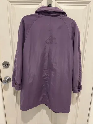 Women’s Lavender Trench Coat - Casual Lightweight Jacket thumbnail 5