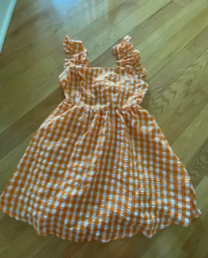 SheIn Orange Checkered Dress thumbnail 3
