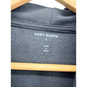 Cozy Earth Hoodie Small Gray Brushed Bamboo‎ Ultra Soft Breathable Pullover thumbnail 5