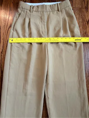 Aritzia Wilfred The Effortless Pant Size 4 Gold Camel Beige Wide Leg thumbnail 12