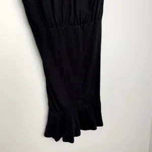 Veronica Beard Pima Cotton Ruched Black Mini Dress Womens Small thumbnail 10