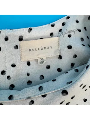 Melloday Women's Polka Dot Short Sleeve Blouse Casual Summer Feminine Size XL thumbnail 5