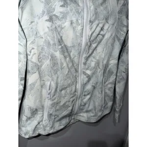 Full Zip Mock Neck Jacket, Size 4 Jasmine White Multi J thumbnail 3