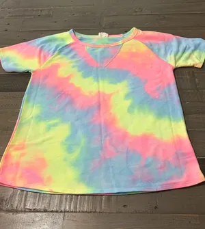 BIBI Women’s Small Tie Dye Two Piece Lounge Set Top & Shorts thumbnail 5