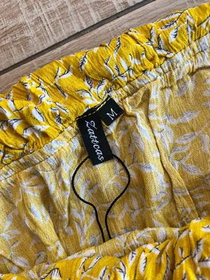 Womens Zattcas Yellow Floral Strapless Maxi Dress - M thumbnail 5
