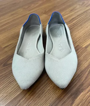 Rothy's The Point Flax Birdseye Neutral Flats Size 9.  thumbnail 1