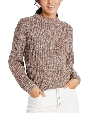 Universal Threads Brown Knit Round Neck Long Sleeve Cozy Pullover Sweater Medium thumbnail 1
