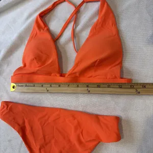 Bikini Women's Medium Orange Hi-Waist Hi-Cut Thong NEW Sexy Swimwear thumbnail 3