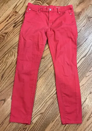 Gap 1969 True Skinny Jeans Women's 28 Red Stretch Denim Skinny‎ Fit thumbnail 1