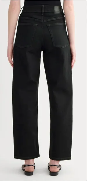 Everlane Women's TALL The Way High Jean Organic Cotton W27 Black Denim High Rise thumbnail 1
