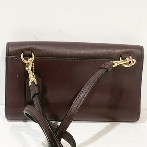 Coach‎ Burgundy Hayden Foldover Crossbody Wallet Double Snap Clutch thumbnail 6