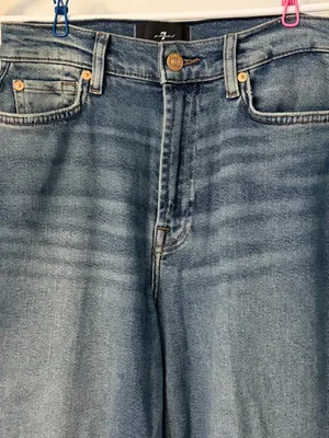 7 for All Mankind ultra high rise jo wide leg jeans size 25 wash sea level thumbnail 5