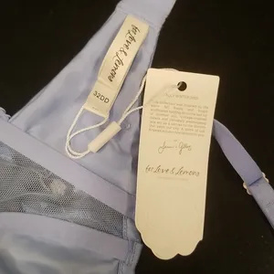 💕FOR LOVE AND LEMONS💕 Bell Bow Bustier Blue 32DD NWT *FLAW Tie String Missing thumbnail 15