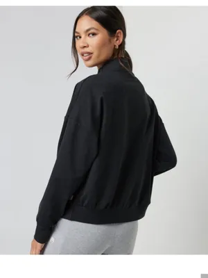 Vuori funnel neck pullover sweater charcoal black small thumbnail 2