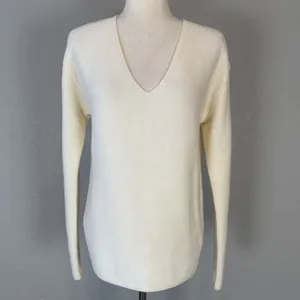 Wilfred Free‎ Aritzia Womens Wolter Sweater Size S Ecru Ivory Knit Merino Wool thumbnail 2
