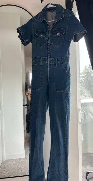 Denim Stradivarius jumpsuit thumbnail 2