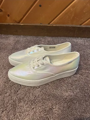 Keds point platform sneaker in rainbow iridescent NWOT thumbnail 7
