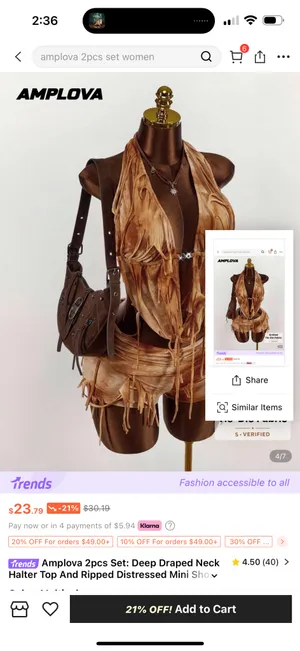 SheIn Two piece rave set thumbnail 5