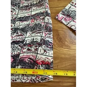 By Malene Birger Postcard‎ City Print Long Sleeve Blouse Pink Cream Size 34 XS thumbnail 7
