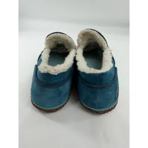 Sorel Tremblant Moc Blue Suede Knit Faux Fur Slippers Womens 11 NL2121-462 thumbnail 7