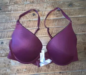 Victoria’s Secret maroon wear everywhere push-up 32D bra thumbnail 1