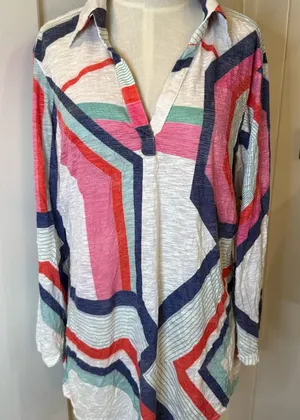 David Cline Multicolor Striped Button thumbnail 1