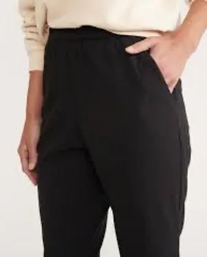Marine Layer Allison Pant Black Elastic Waist Tapered Trousers‎ Women Size M thumbnail 1