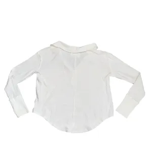 Free People We The Free Henley Top Women L White Excellent Waffle Knit Thermal thumbnail 4