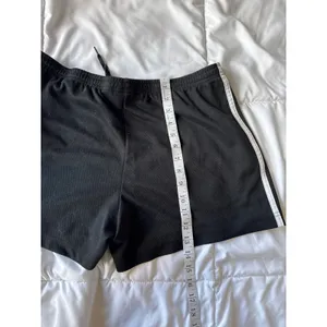 Adidas Women’s Running Shorts Medium Blue White Stripes 3-Stripes Activewear thumbnail 3