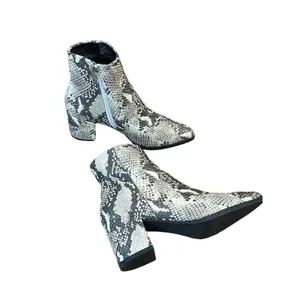 Madden Girl Dafnii Snake Print Ankle Boots 7.5M Pointed Toe Block Heel Side Zip thumbnail 10