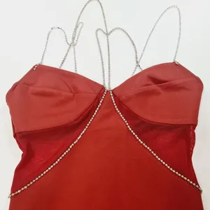 Superdown Jaxie Diamond Mini Dress in Rust XS thumbnail 5