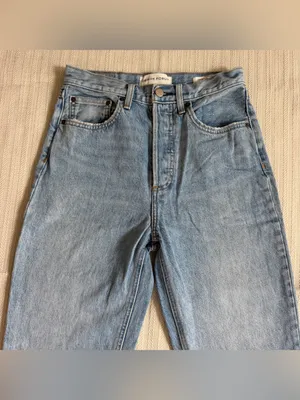 Aritzia Denim Forum‎ The ‘90s Joni Hi-Rise Loose Jeans Picture this Bleu Size 25 thumbnail 4