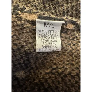 Klesis Leopard Sweater SizeM/L Brown Black Fuzzy Runs Big~Fits Like Oversized XL thumbnail 3