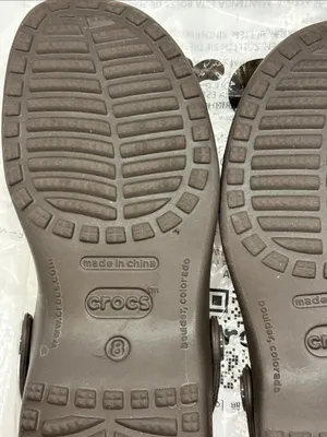 CROCS Cleo Women’s Brown and Tan double strap Sandals size 8 new flats thumbnail 7