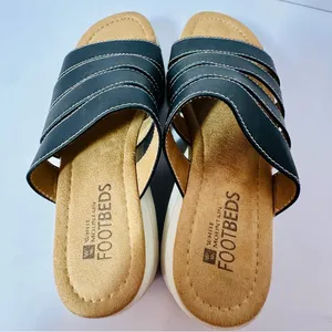 White Mountain Footbeds womens navy blue strappy comfort sandals 6 M Fascinate thumbnail 6