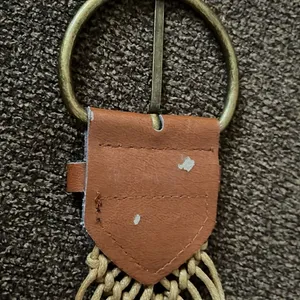 PINK - Victoria's Secret Macrame Corded Belt with Leather Inspired Belt Ends and Brass Buckle thumbnail 10
