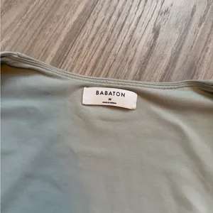 Aritzia Sage Green Square Neck Short Sleeve Bodysuit thumbnail 3
