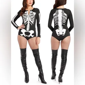 Tipsy Elves Sexy Skeleton Bodysuit Costume - Size M - Black - NWT‎ thumbnail 2