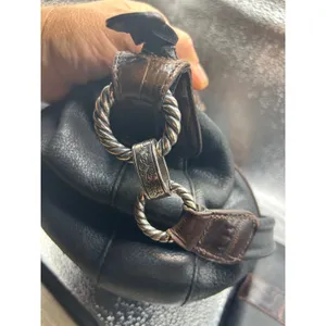 Brighton‎ Black Leather Hobo Shoulder Bag and Matching Wallet Set Croc thumbnail 4