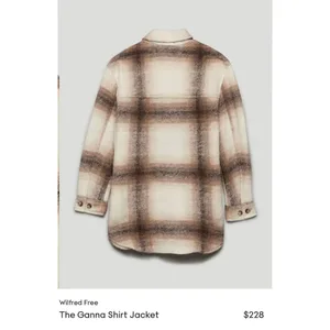 Aritzia Wilfred Free The Ganna Shirt Jacket Brown Tan size Small thumbnail 2