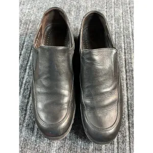 COACH Carla Loafers Women 8 Black Italian Leather Lug Sole Slip On Chunky Shoes thumbnail 2