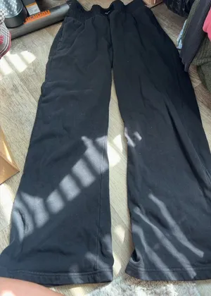 Talentless small black sweat pants wide leg thumbnail 1