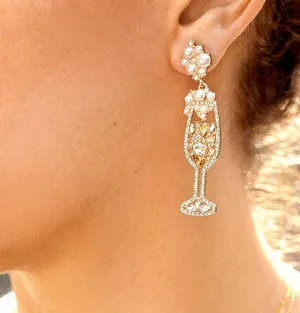 BaubleBar Sip Sip Hooray Champagne Glass Earrings thumbnail 1