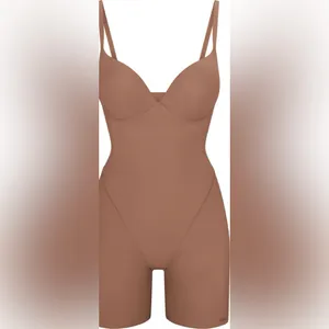 Skims Ultimate Body Push-Up Enhancing Padded Midthigh Bodysuit large Sienna NWT thumbnail 3