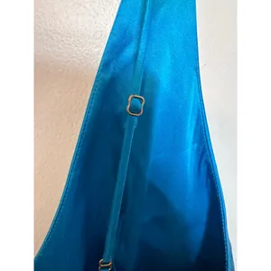 Amanda Uprichard Blue 100% Silk V-Neck Mini Dress Adjustable Straps Size S thumbnail 5