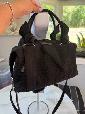 Vera Bradley Black Quilted Small Top-Handle Satchel thumbnail 4