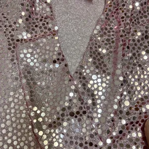 Roaman's Rose Pink Sequin V-Neck Blouse  thumbnail 4