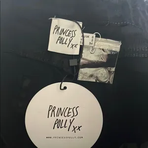 NWT Princess Polly Black Kaycie wrap skort black denim thumbnail 4